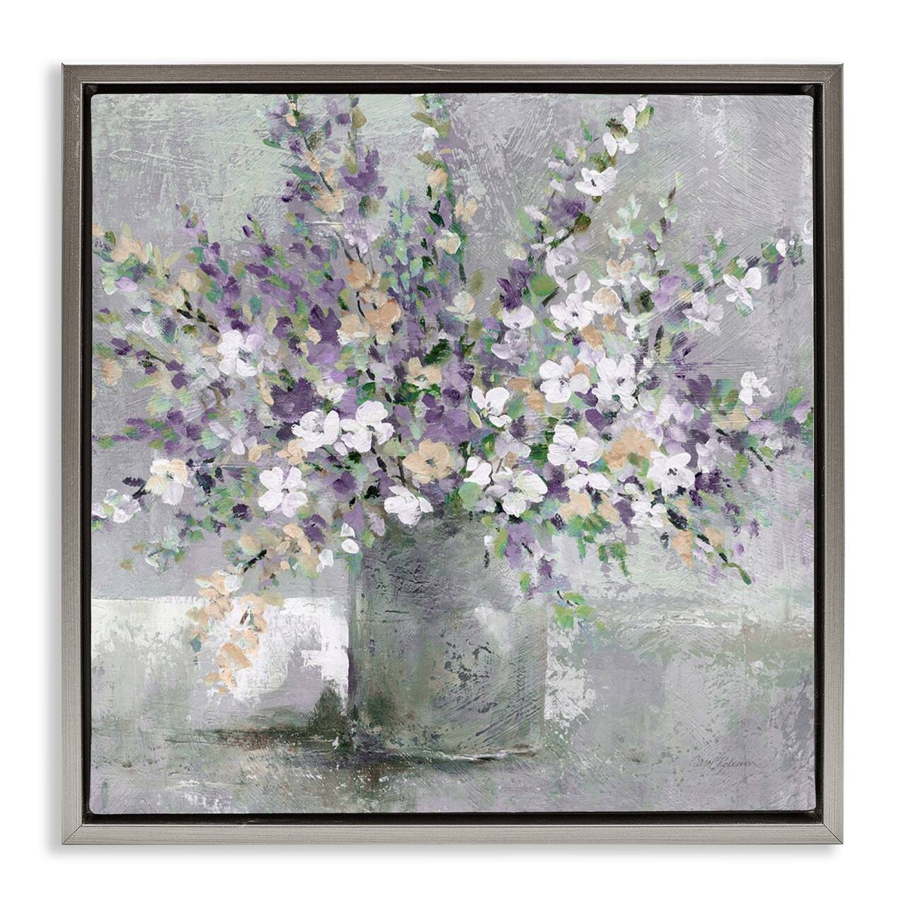 Stupell Industries Blossoming Aster Flower Bouquet Floater Framed Art